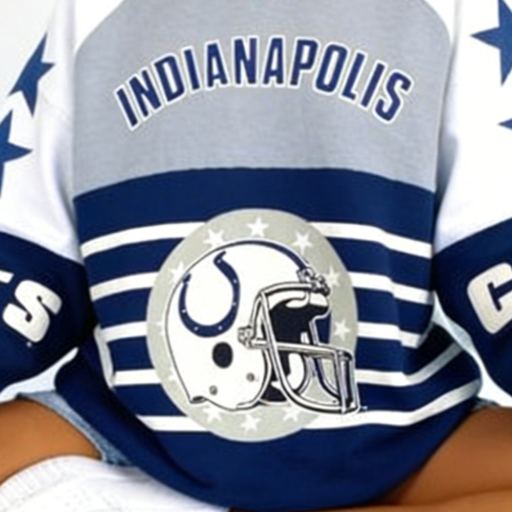 [Copy]Women's Vintage Indianapolis Colts Football Print V-Neck Long-Sleeved Sweatshirt