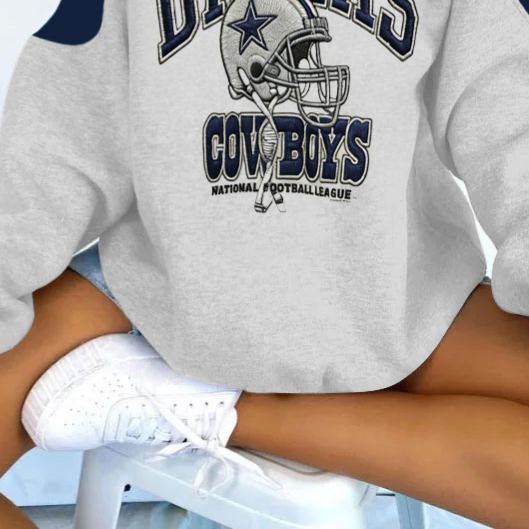 [Copy]Philadelphia Eagles Football Print Color Block V-Neck Long-Sleeved Sweatshirt