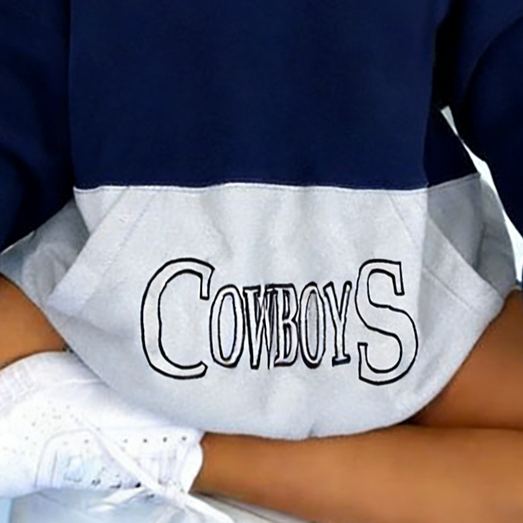 Dallas Cowboys Team Football Print Long-Sleeved Hoodie