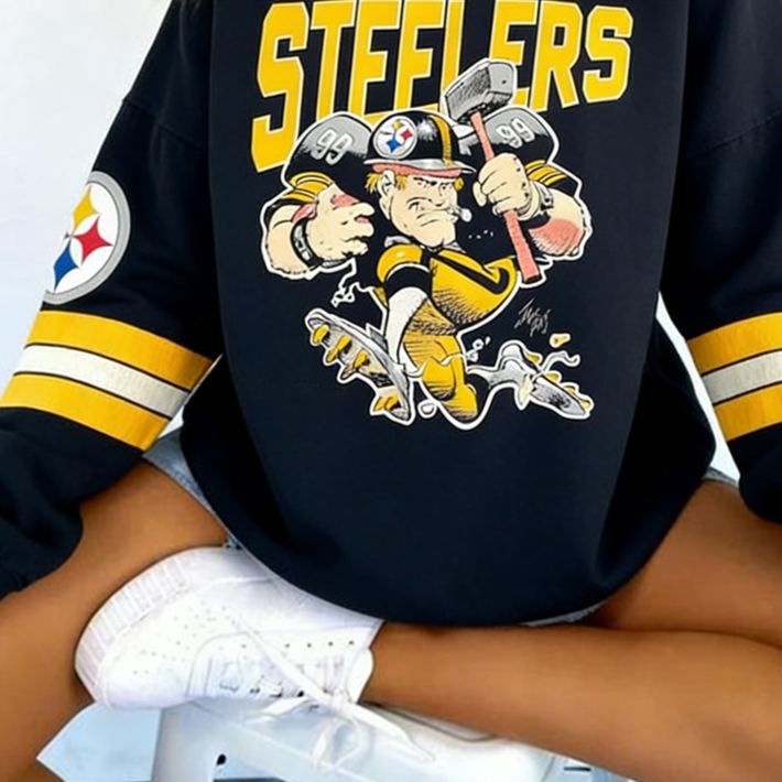 [Copy]Women's Vintage San Francisco 49ers Team Football Print Crew Neck Sweatshirt