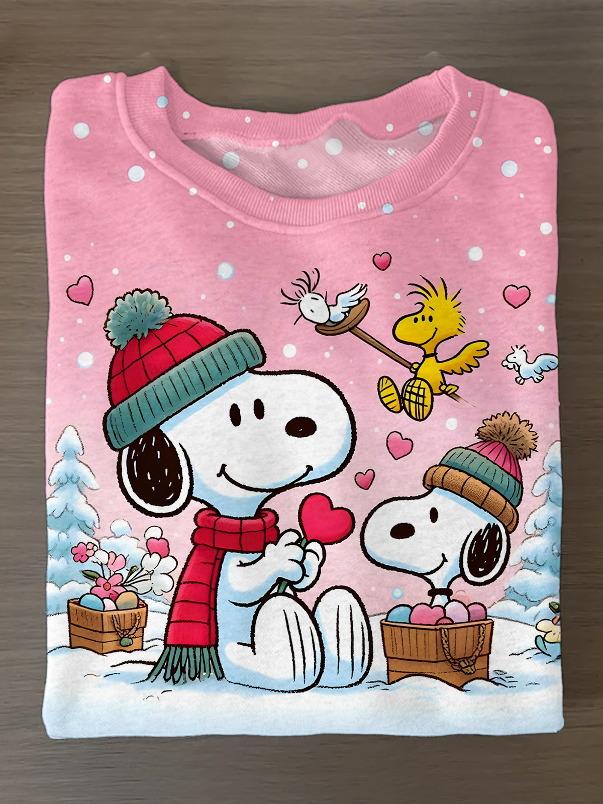 Happy Valentine's Day from Snoopy Printed Long Sleeve Casual Top