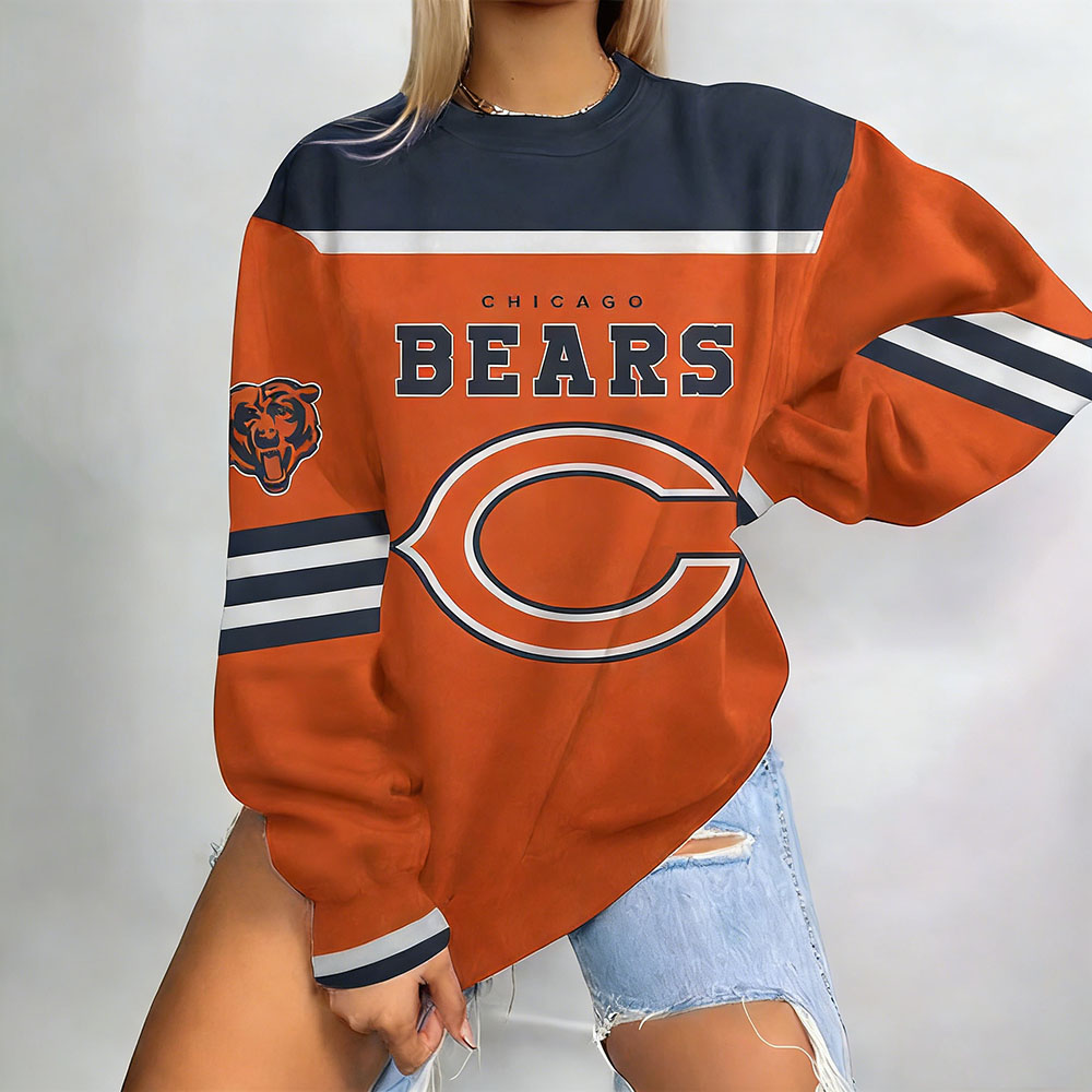 Women's Cleveland Browns Football Print Long-Sleeved Sweatshirt