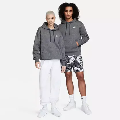 Nike Men's Dark Gray Sportswear Club Fleece Hoodie