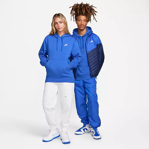 Nike Men's Blue Sportswear Club Fleece Hoodie