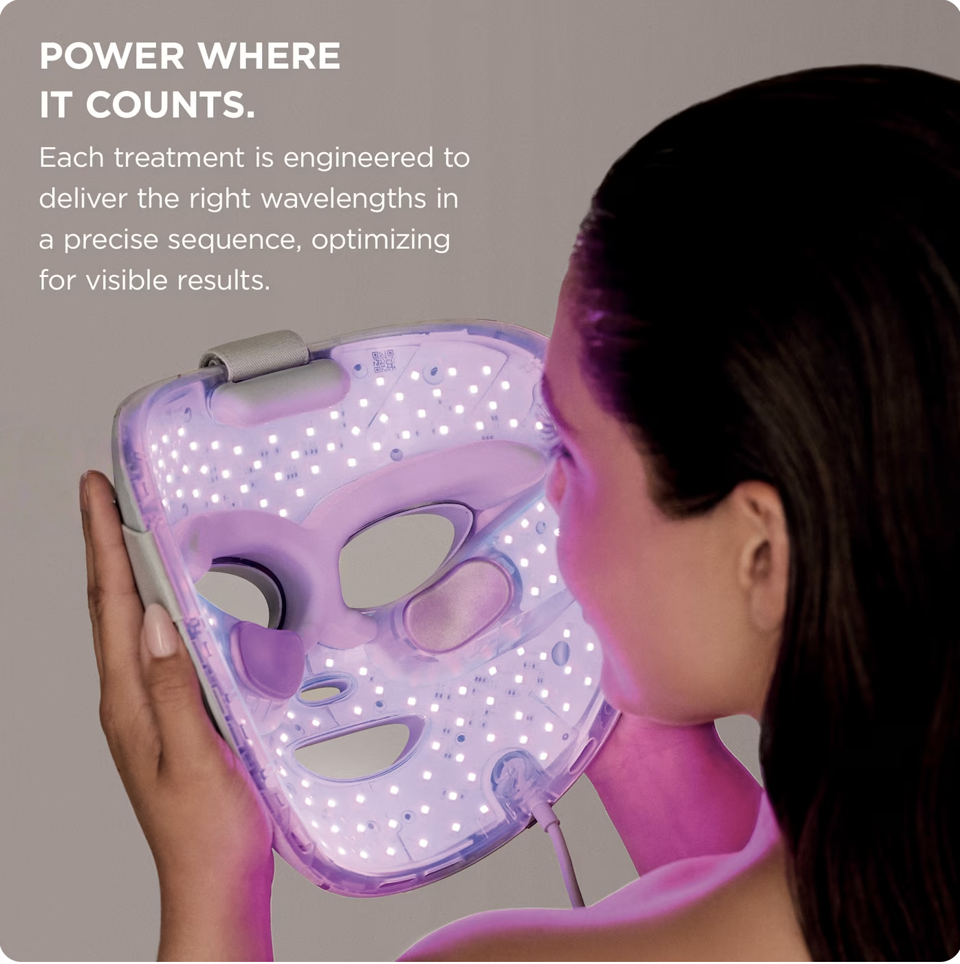 Red Blue & Infrared iQLED Face Mask & Under Eye Cooling