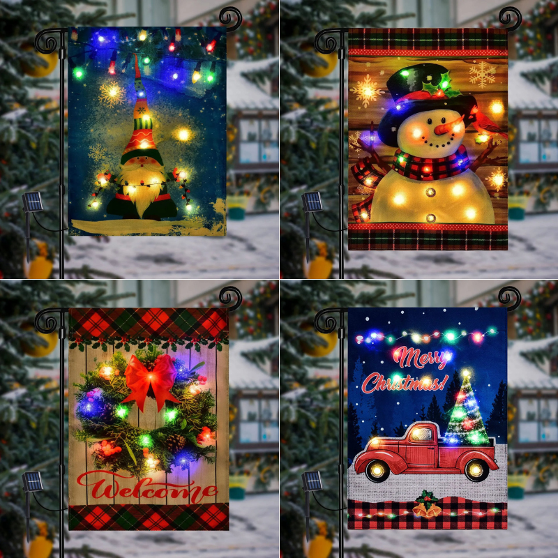 🎄Christmas LED Garden Flags⛄