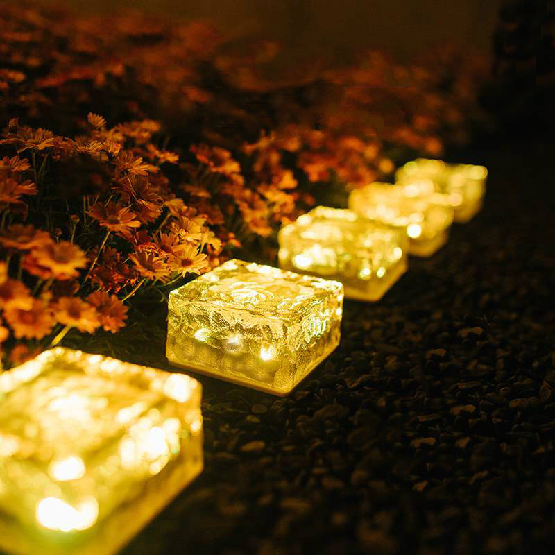  💡Solar LED Floor Light Outdoor Glass Brick Light Ice Brick Light 💡
