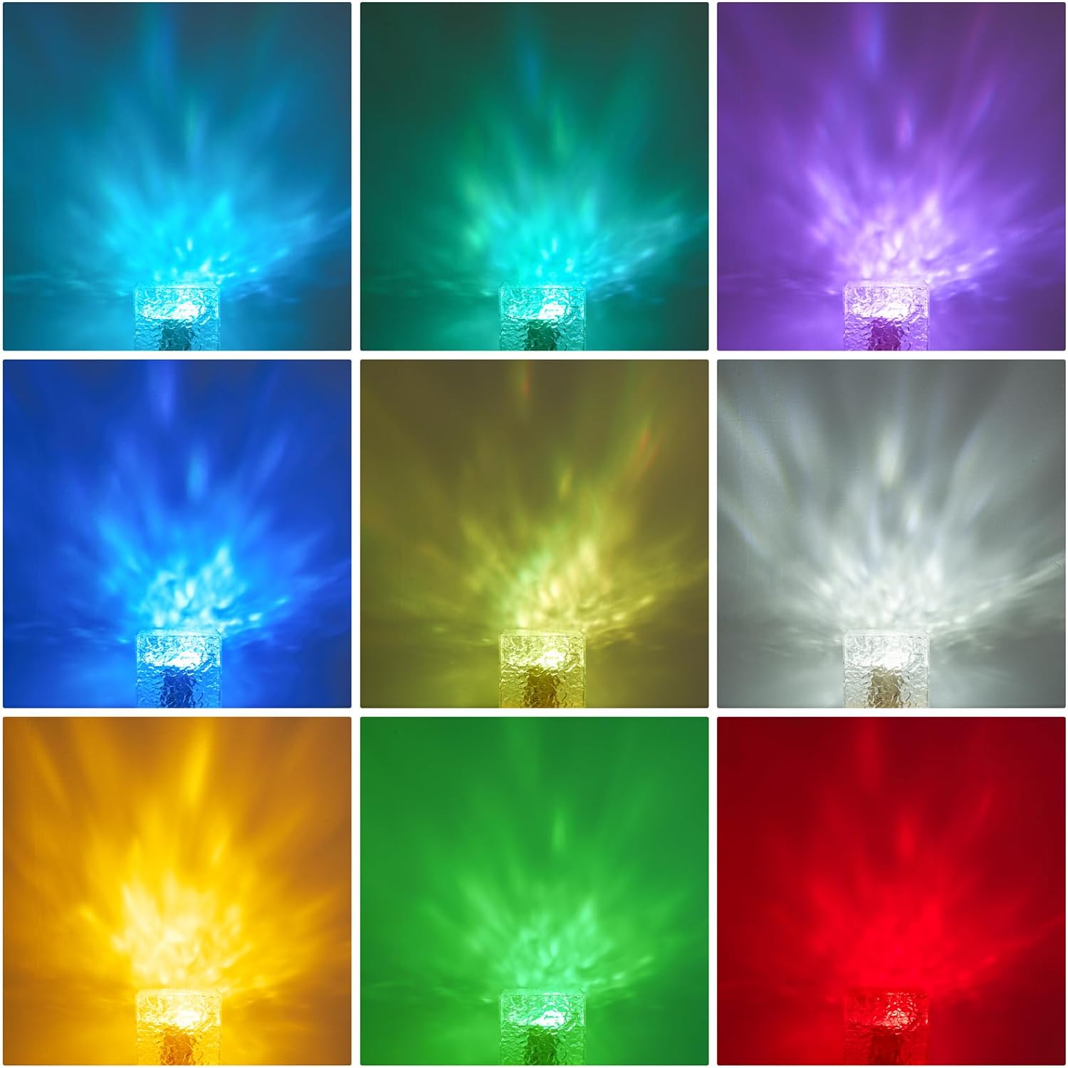 🌈16 Colors Dynamic Water Ripple Night Light