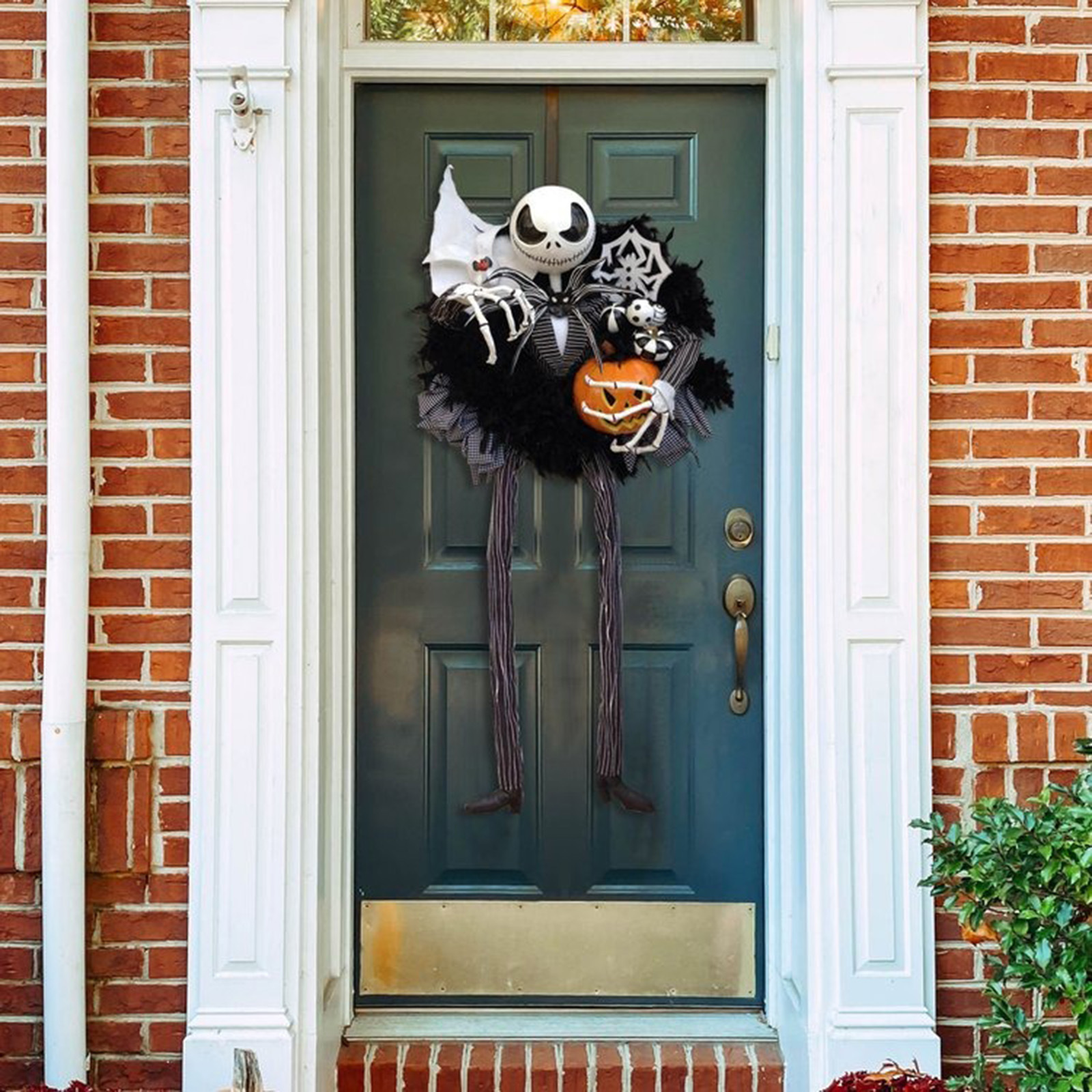 120cm Halloween Christmas Wreath For Front Door Windows Large Black Horror