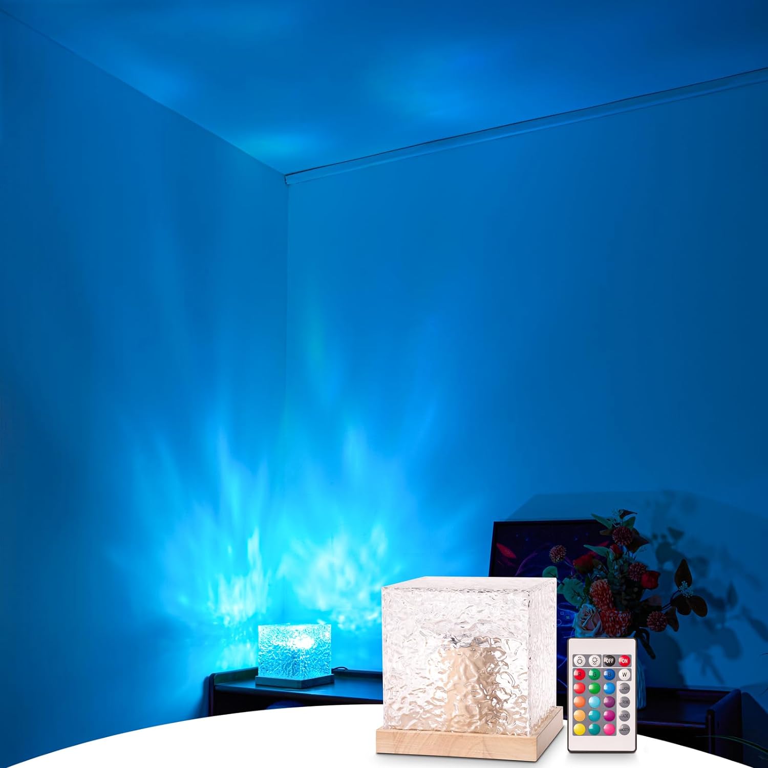 🌈16 Colors Dynamic Water Ripple Night Light