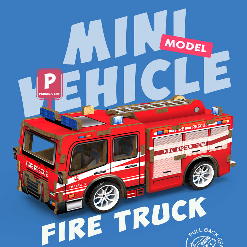 Wooden mini vehicle