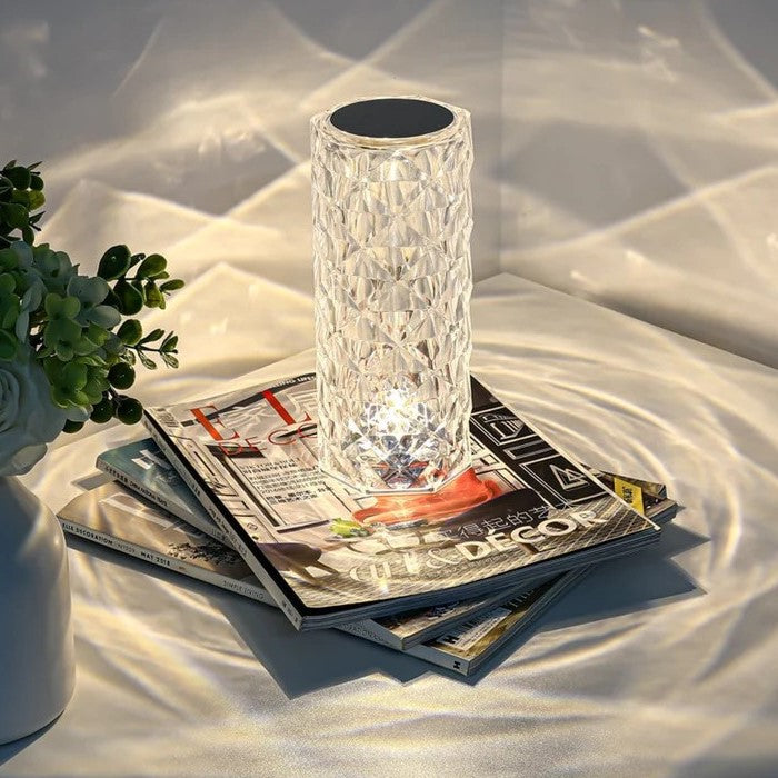 16 Colors Rose Rays Crystal Diamond Table Lamp