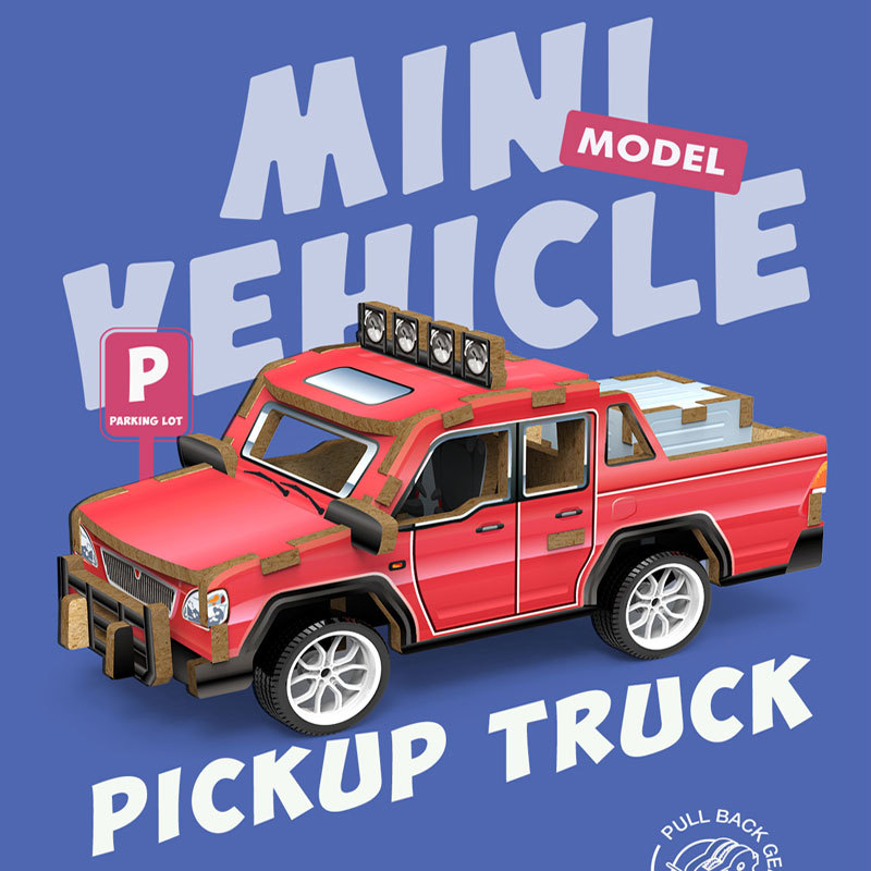 Wooden mini vehicle