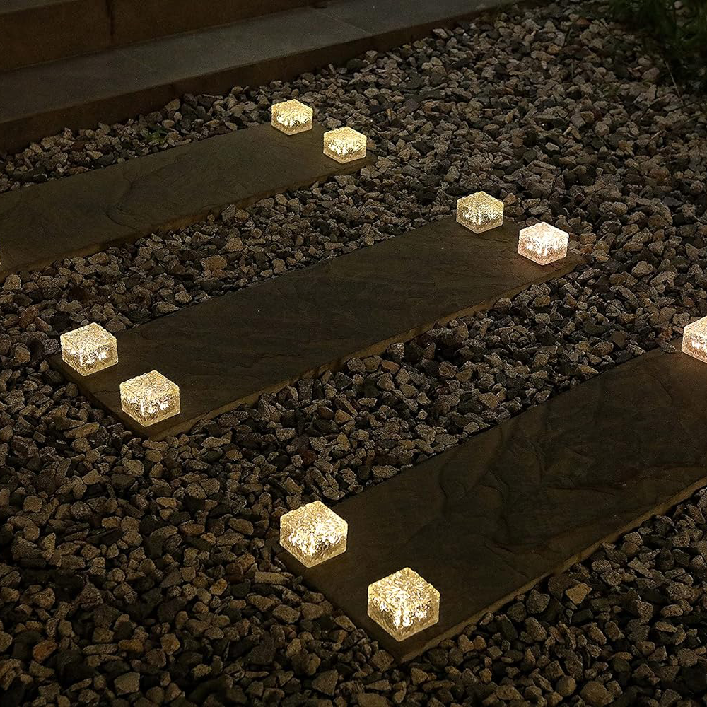  💡Solar LED Floor Light Outdoor Glass Brick Light Ice Brick Light 💡