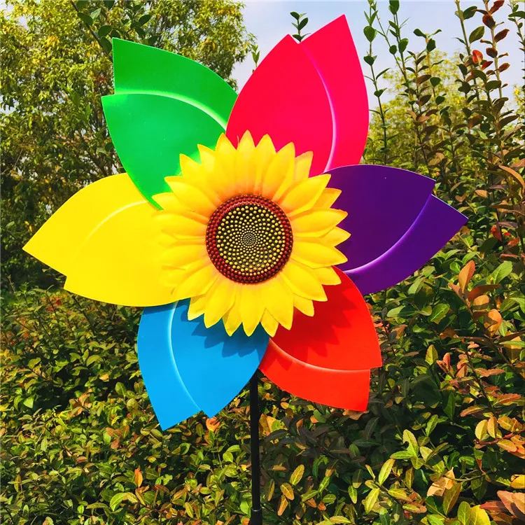 🌻Colorful Sunflower Windmill - used to decorate the garden