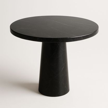 Runder Marmortisch Schwarz 90 cm-Casabrillia