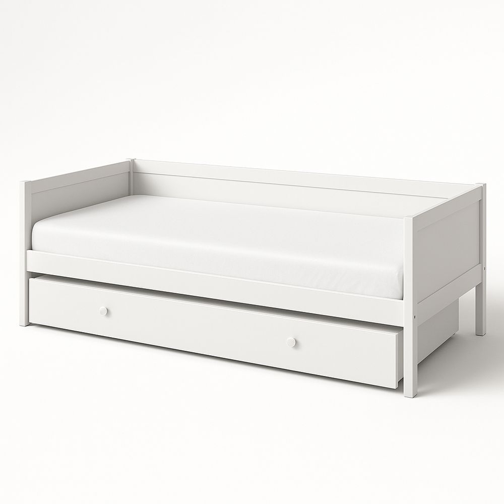 Tagesbett mit Schublade 90 x 200 cm Weiß Holz-Casabrillia