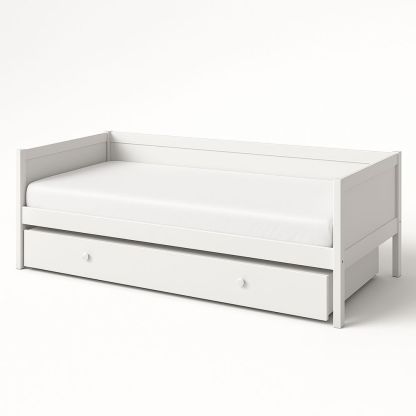 Tagesbett mit Schublade 90 x 200 cm Weiß Holz-Casabrillia