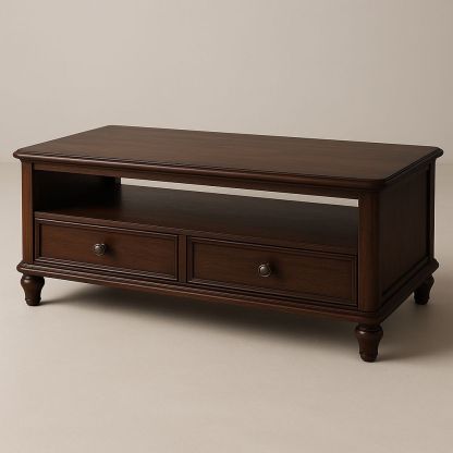 Couchtisch Rechteckig Dunkelbraun Holz 120x60x45cm-Casabrillia