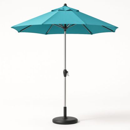 Gartenschirm rund Türkis Polyester Aluminium 300cm-Casabrillia