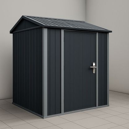 Gartenhaus Metall Anthrazit 213x130x185 cm Wasserdicht-Casabrillia