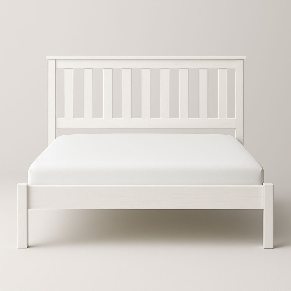 Holzbett Weiß Massivholz 200x160 cm-Casabrillia