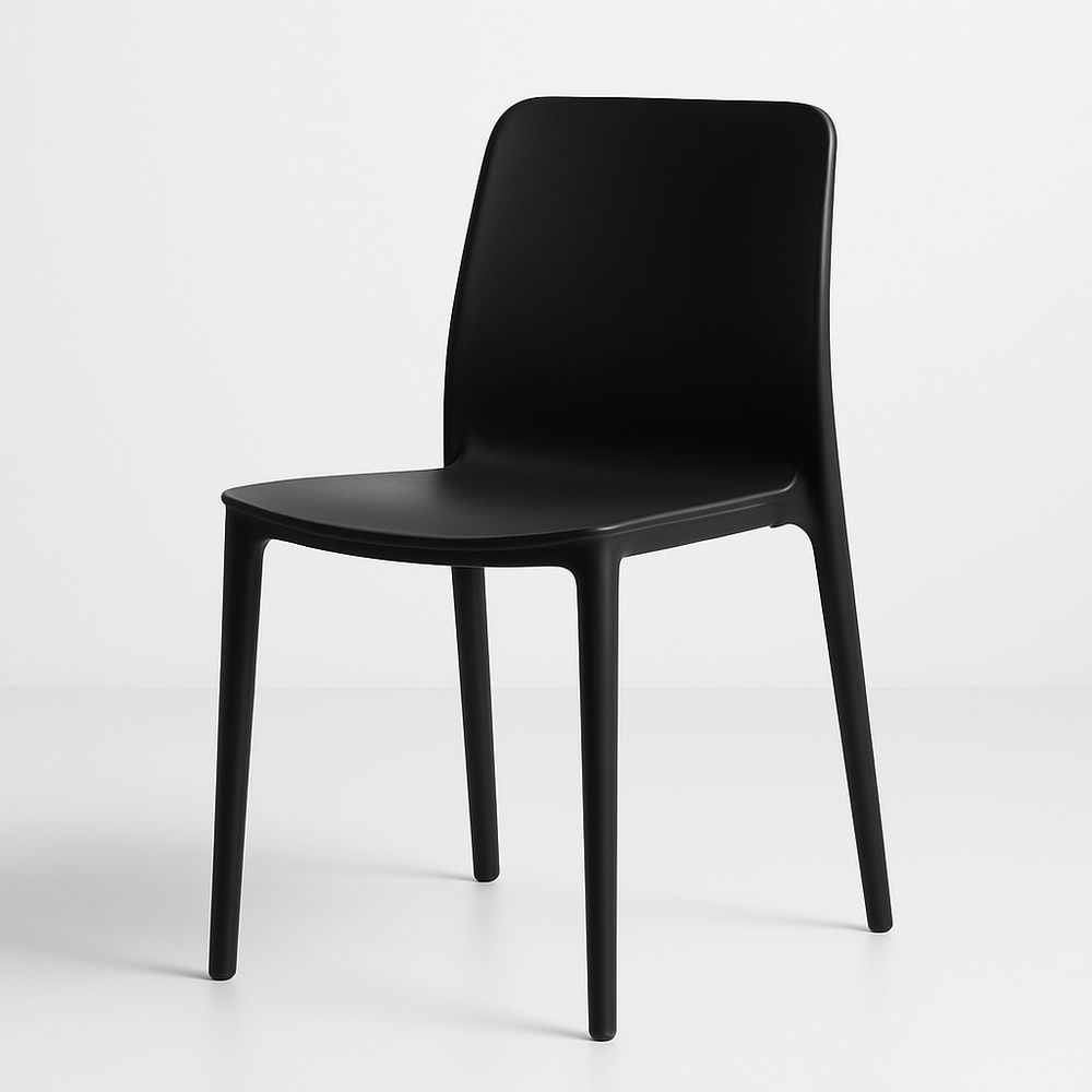 Stuhl Kunststoff Schwarz 80cm Höhe-Casabrillia