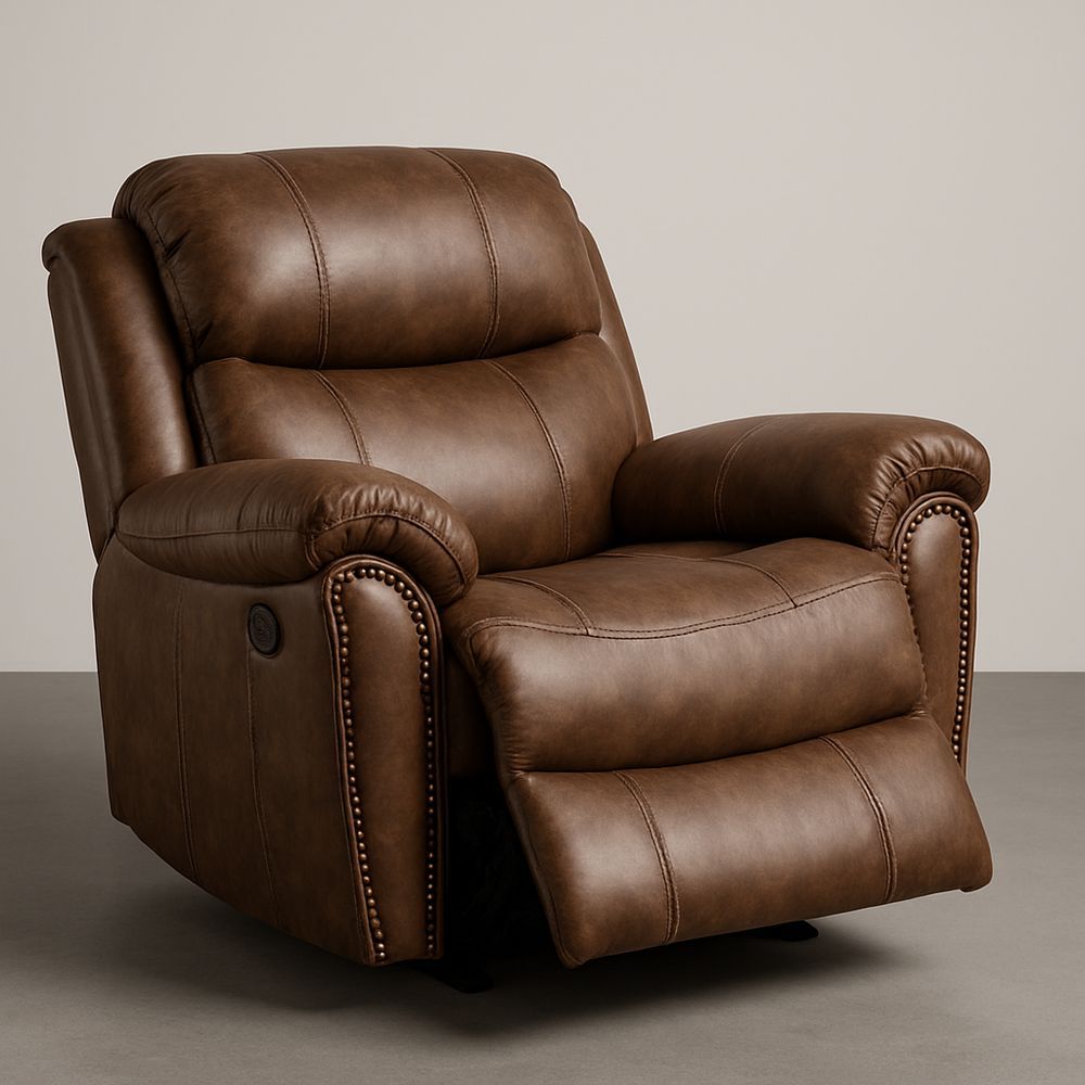 Relaxsessel PU-Leder Braun Verstellbar 97cm x 96cm x 102cm-Casabrillia