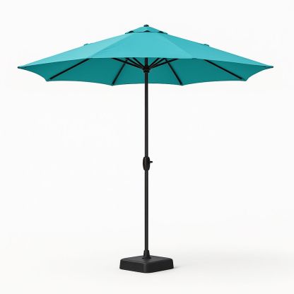 Garten Sonnenschirm Ø300cm Metall Polyester Türkis-Casabrillia