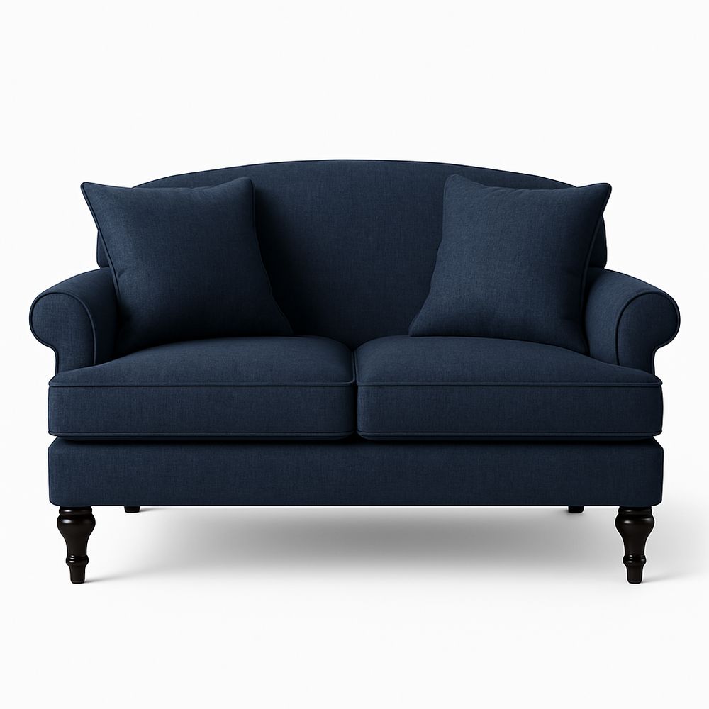 Zweisitziges Sofa Dunkelblau Stoff Bezug-Casabrillia
