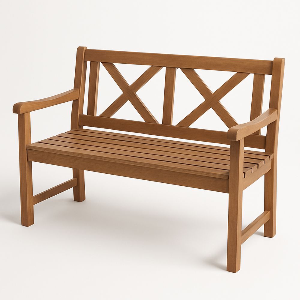 Gartenbank Sitzbank Holz Braun 120cm-Casabrillia