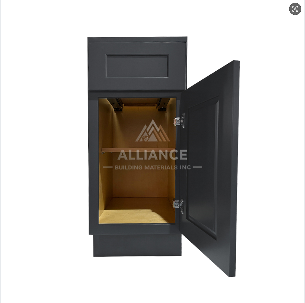 Graphite Shaker RTA Kitchen Cabinet with Soft-Close Doors B09 