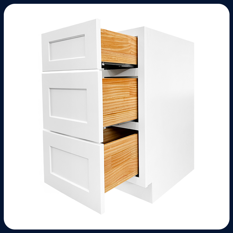 White Shaker RTA Kitchen Cabinet with Soft-Close Doors DB27