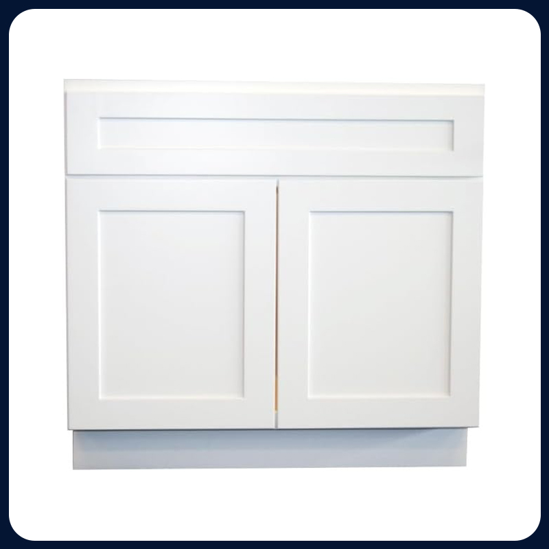 White Shaker RTA Kitchen Cabinet with Soft-Close Doors SB30