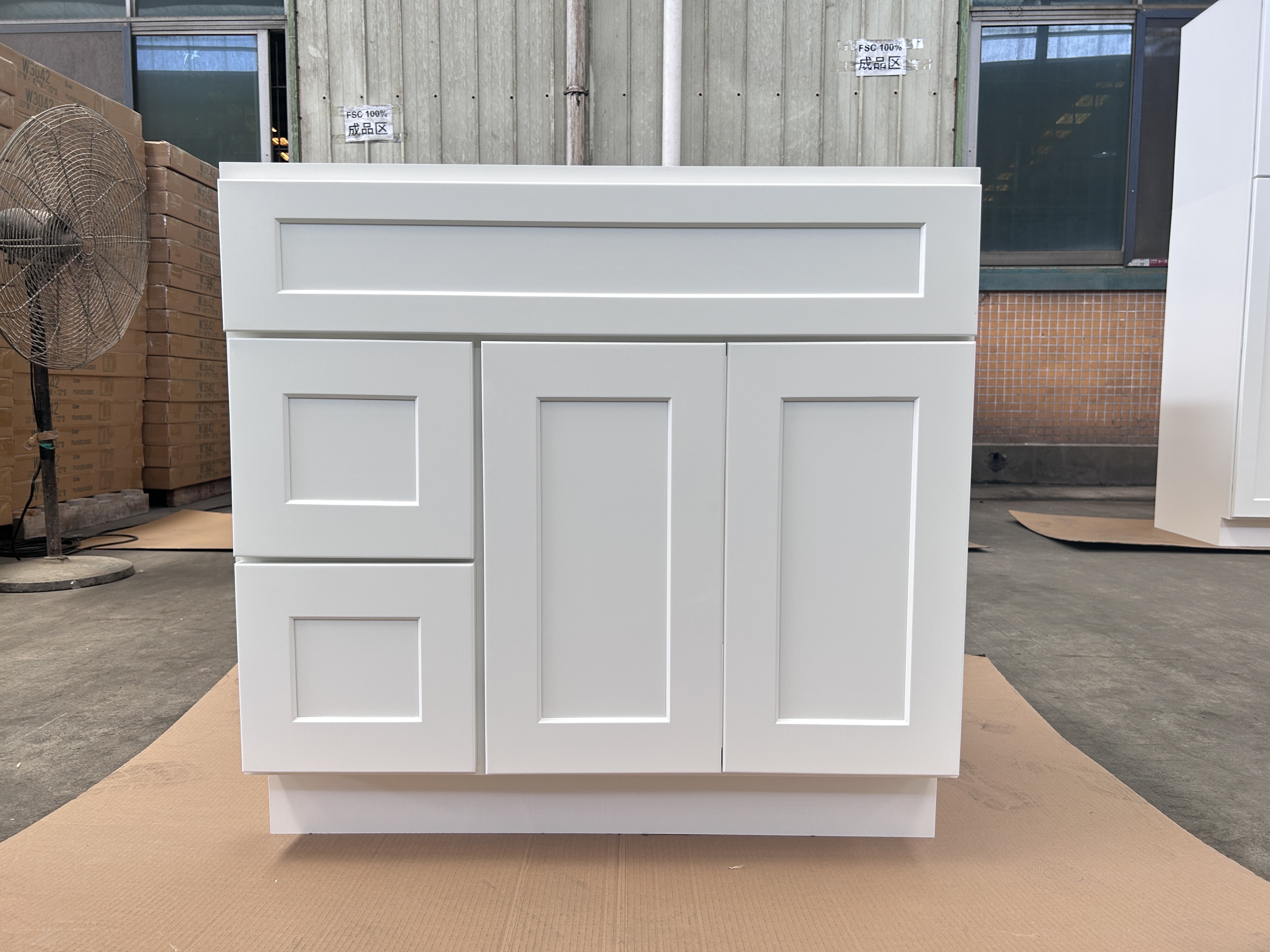 White Shaker RTA Kitchen Cabinet Vanity Sink 2-Drawer Cabinet VSD3621L