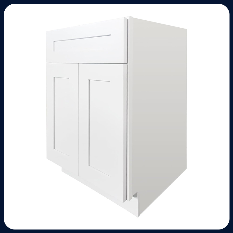 White Shaker RTA Kitchen Cabinet with Soft-Close Doors B24