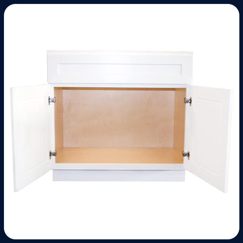 White Shaker RTA Kitchen Cabinet with Soft-Close Doors SB30