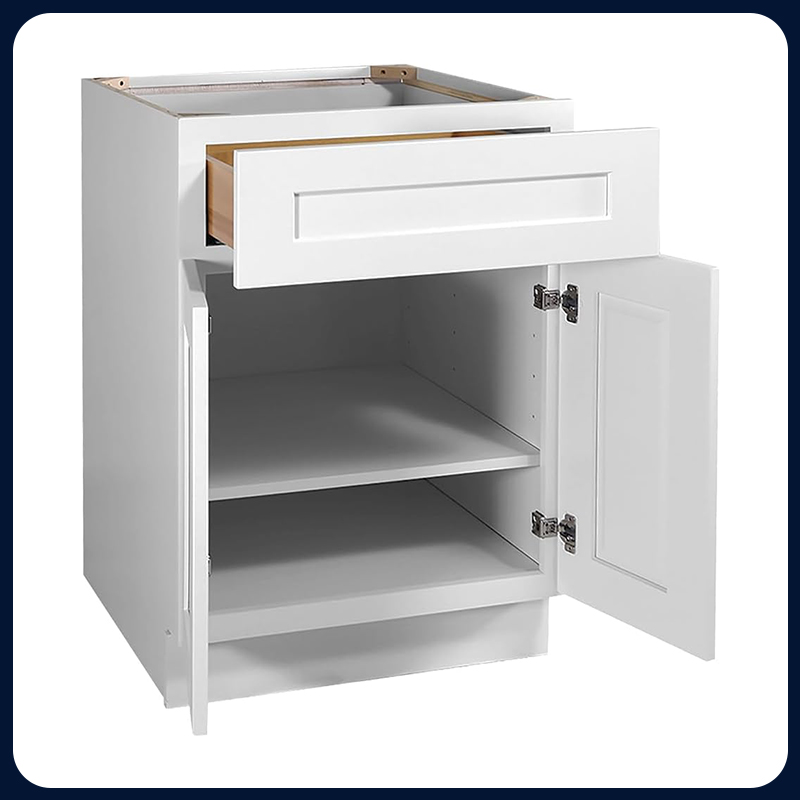 White Kitchen Cabinet Set For I-shape Layout Kitchen Compatible with 84-inch kitchens Small Space 