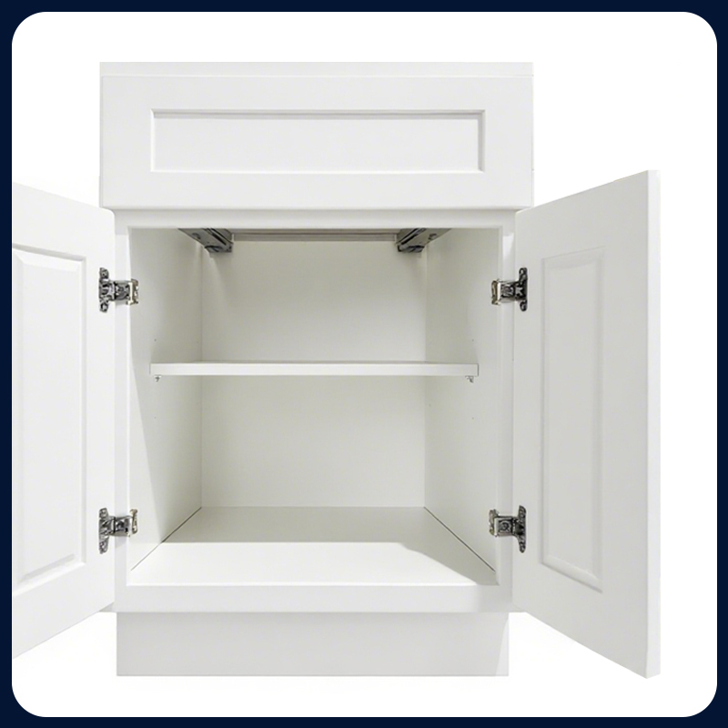White Shaker RTA Kitchen Cabinet with Soft-Close Doors B24