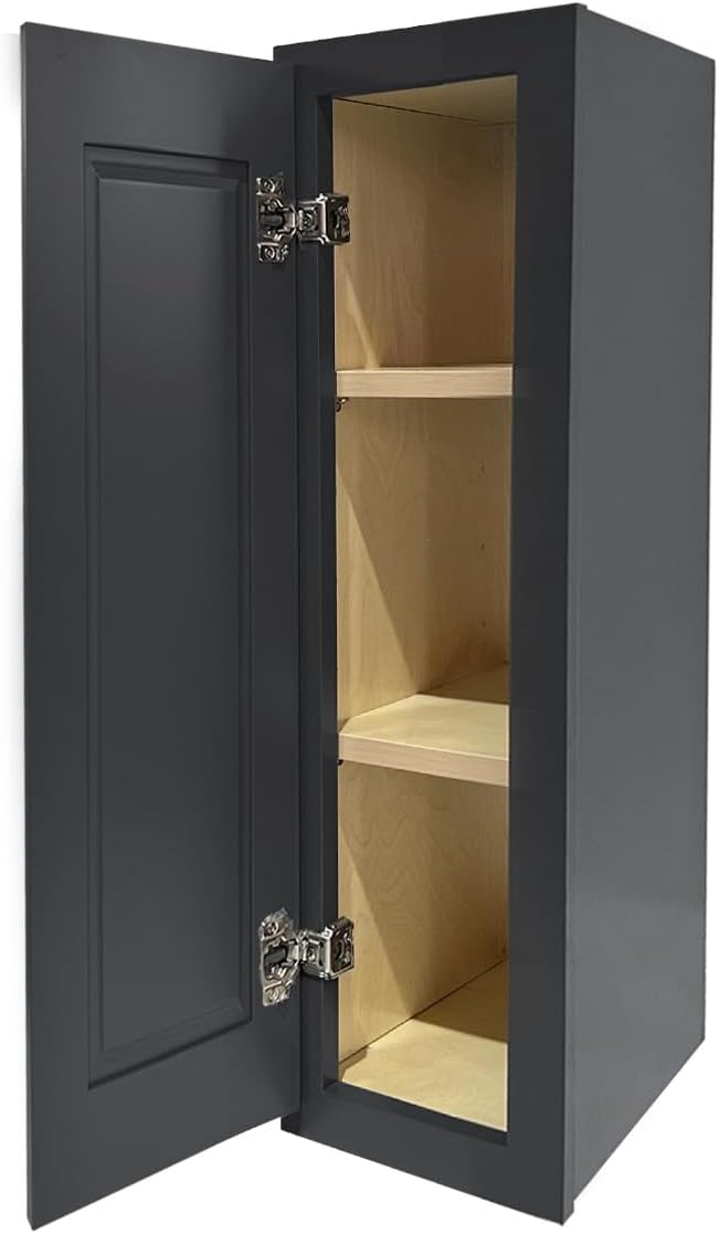 Graphite Shaker RTA Kitchen Cabinet with Soft-Close Doors W0930
