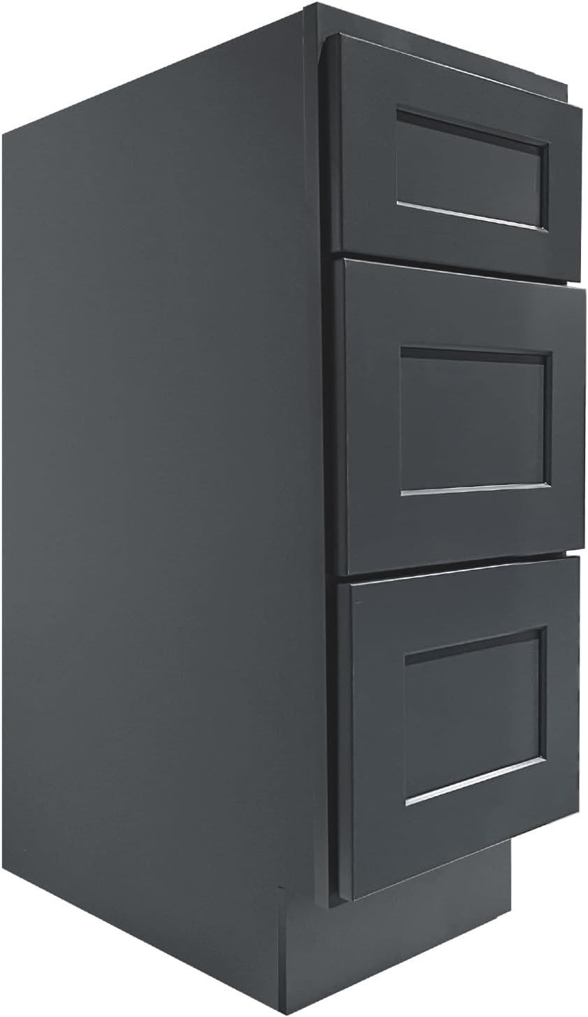Graphite Shaker RTA Kitchen Cabinet with Soft-Close Doors BD12