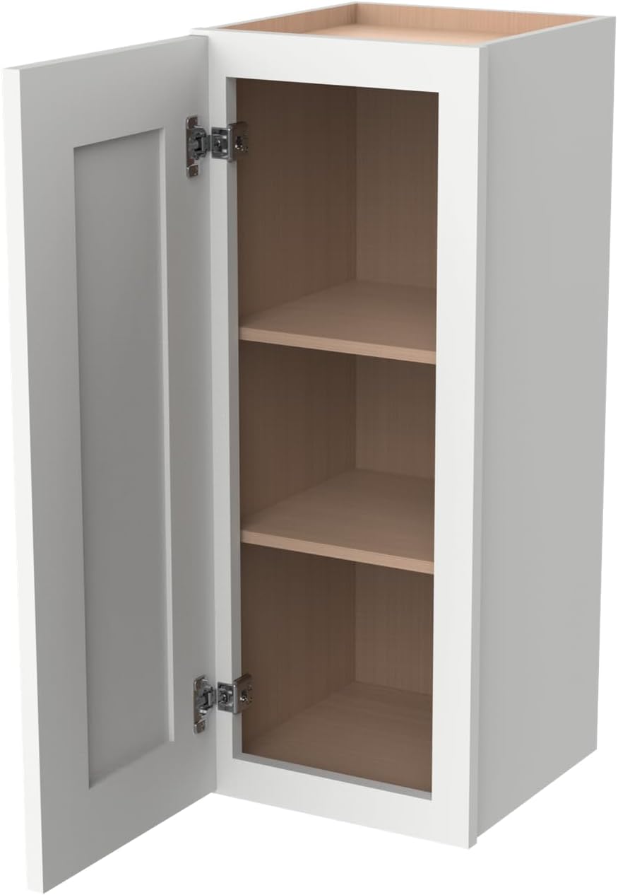 ]White Shaker RTA Kitchen Cabinet with Soft-Close Doors W0930