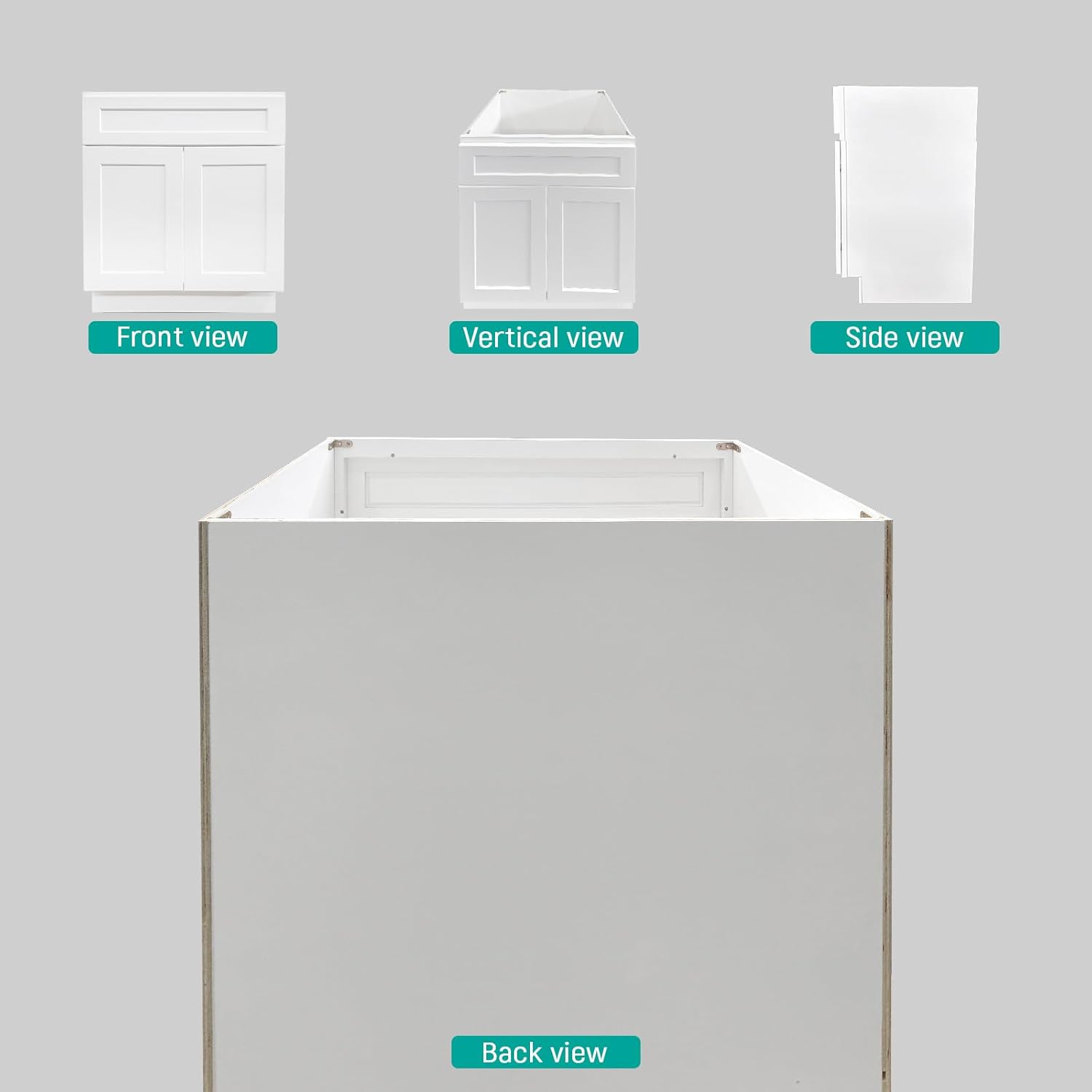 White Shaker RTA Kitchen Cabinet Vanity Sink Cabinet V3621
