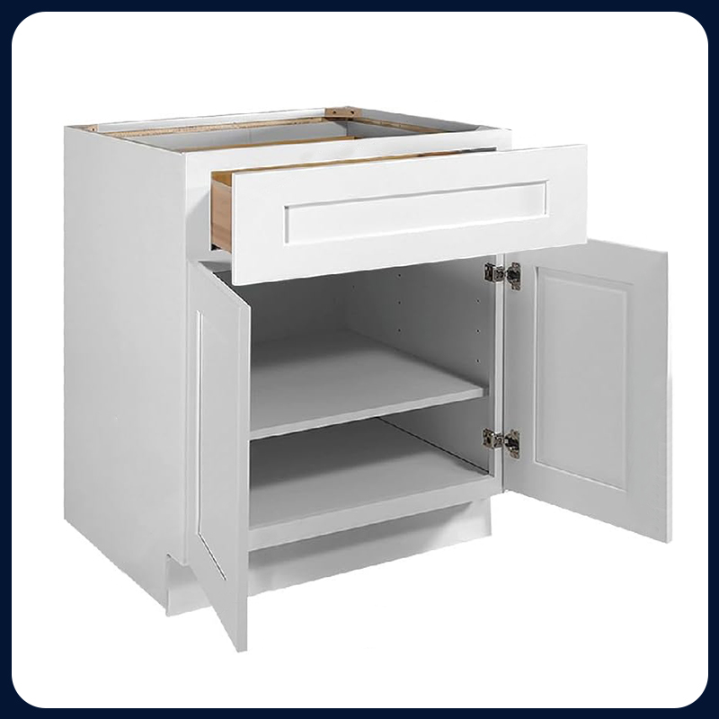 White Shaker RTA Kitchen Cabinet with Soft-Close Doors SB30
