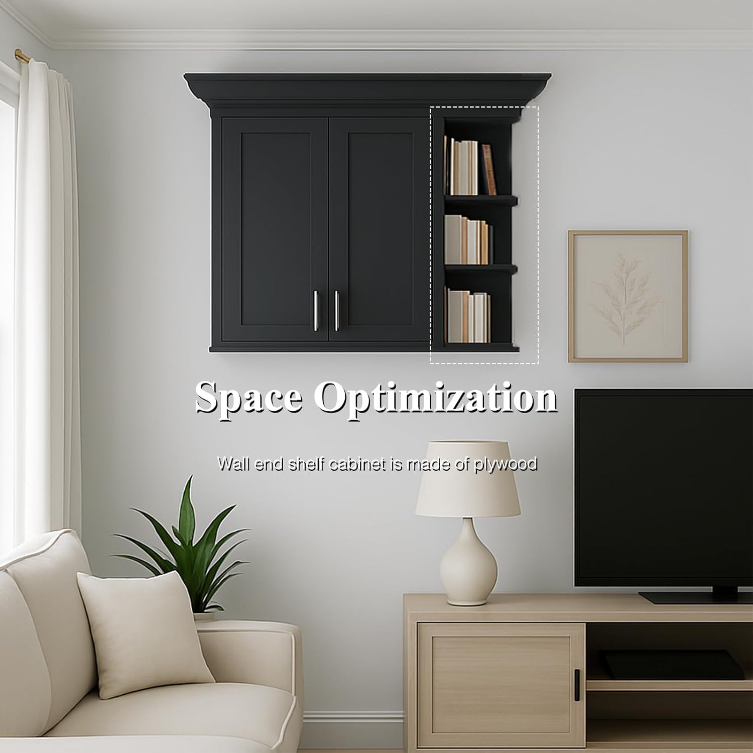 Graphite Shaker RTA Kitchen Cabinet Wall End Open Shelf Cabinets WEOS30