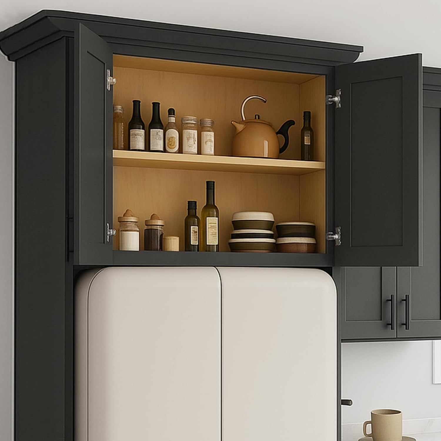 Graphite Shaker RTA Kitchen Cabinet with Soft-Close Doors W3024