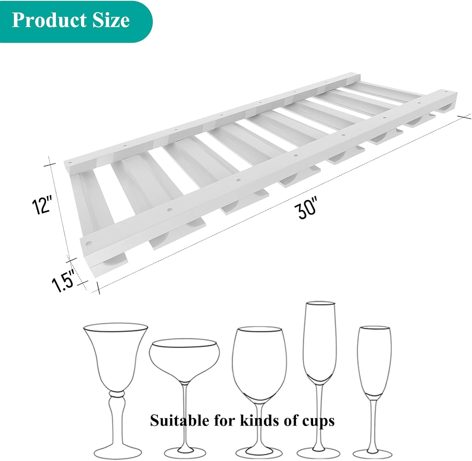 White Shaker RTA Kitchen Cabinet Red Wine Rack GH30