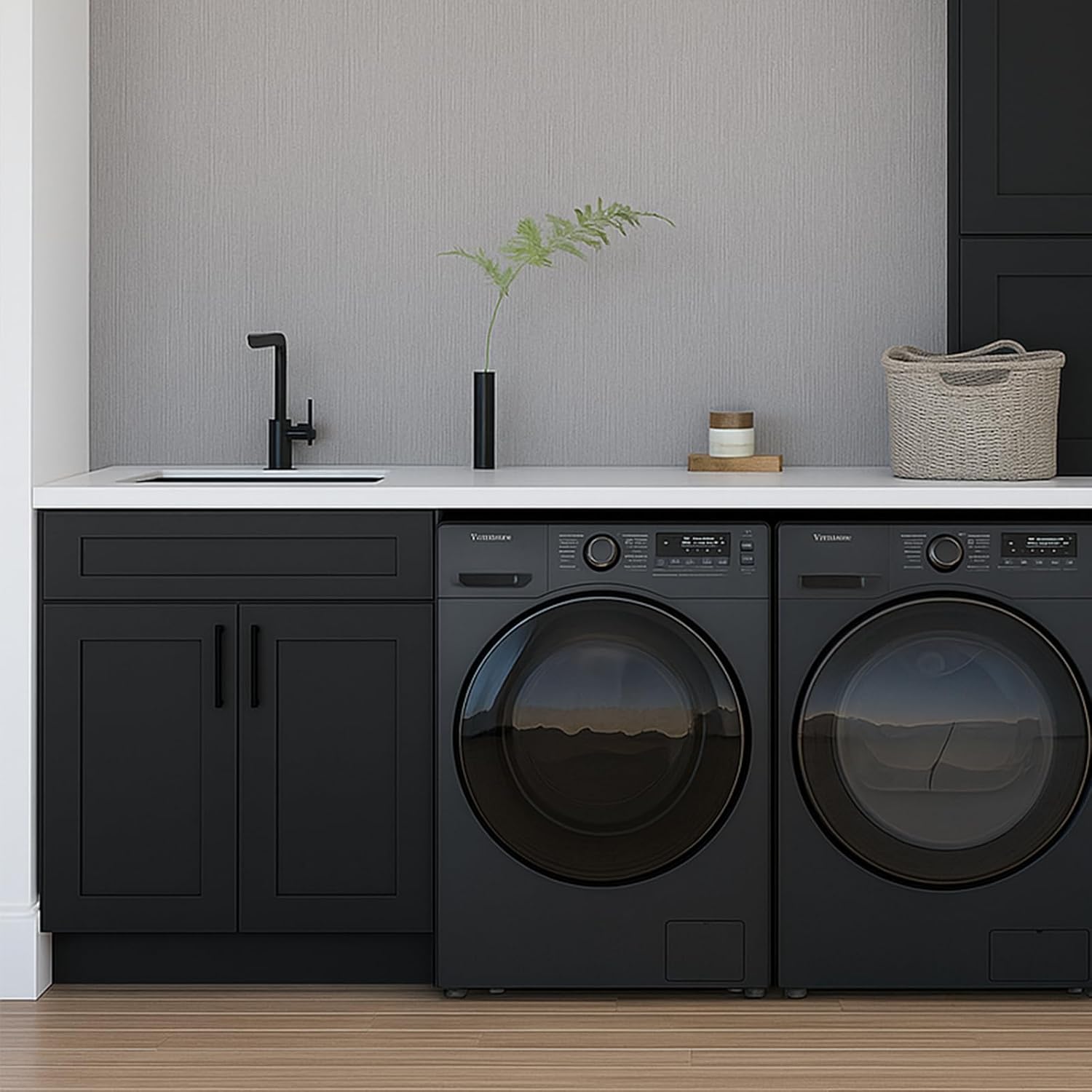 Graphite Shaker RTA Kitchen Cabinet with Soft-Close Doors SD30