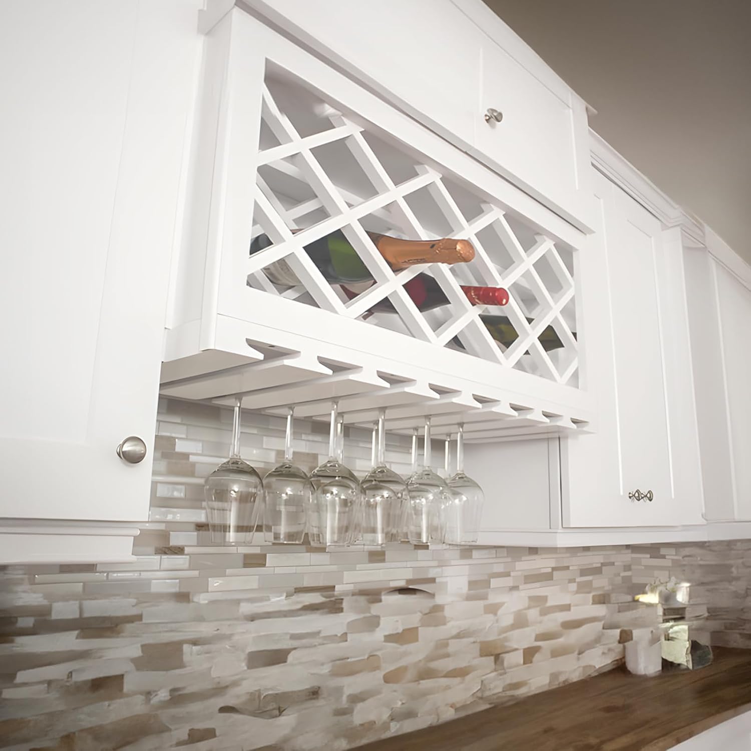 White Shaker RTA Kitchen Cabinet Red Wine Rack WRC3018