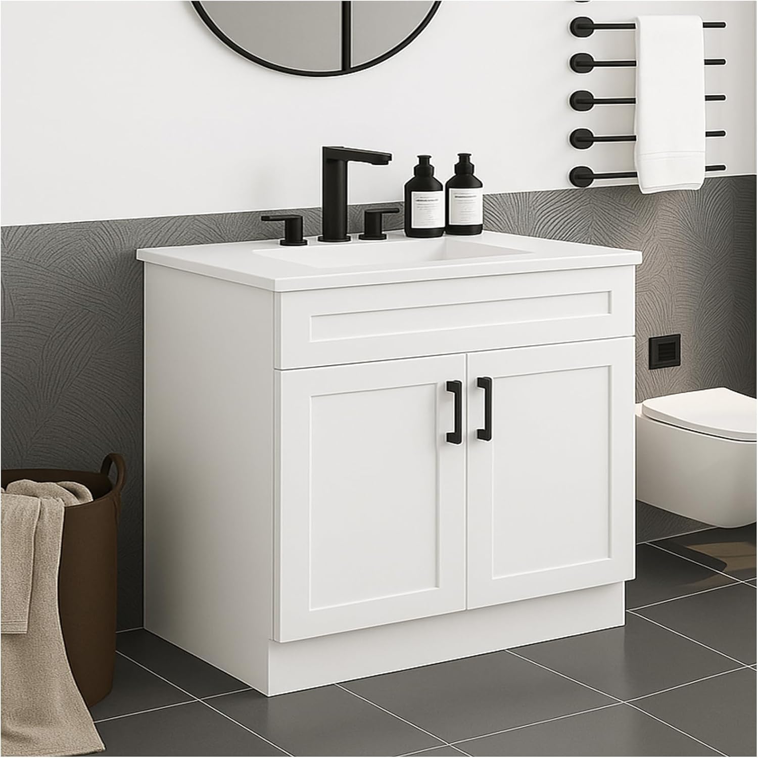 White Shaker RTA Kitchen Cabinet Vanity Sink Cabinet V3621